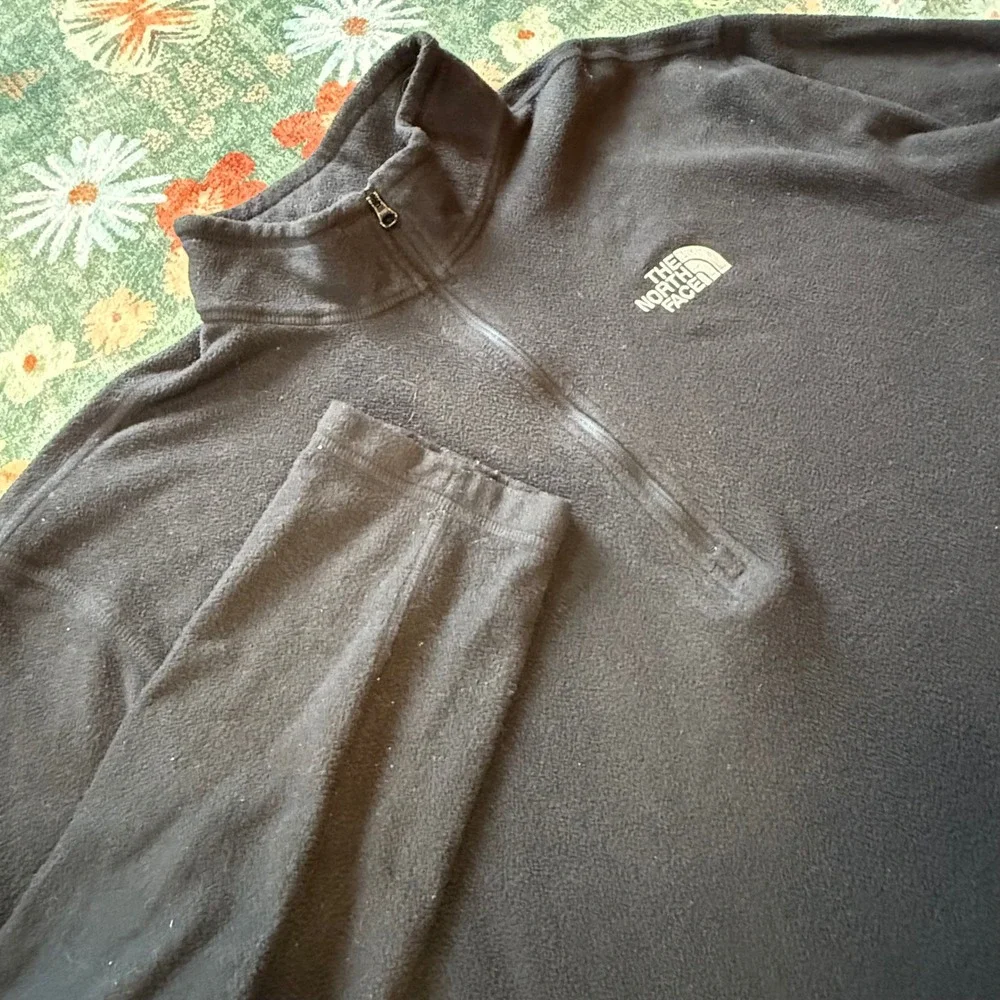 The North Face Mens Black TKA 100 Glacier 1/4 Zip‎ Fleece Pullover XL Regular